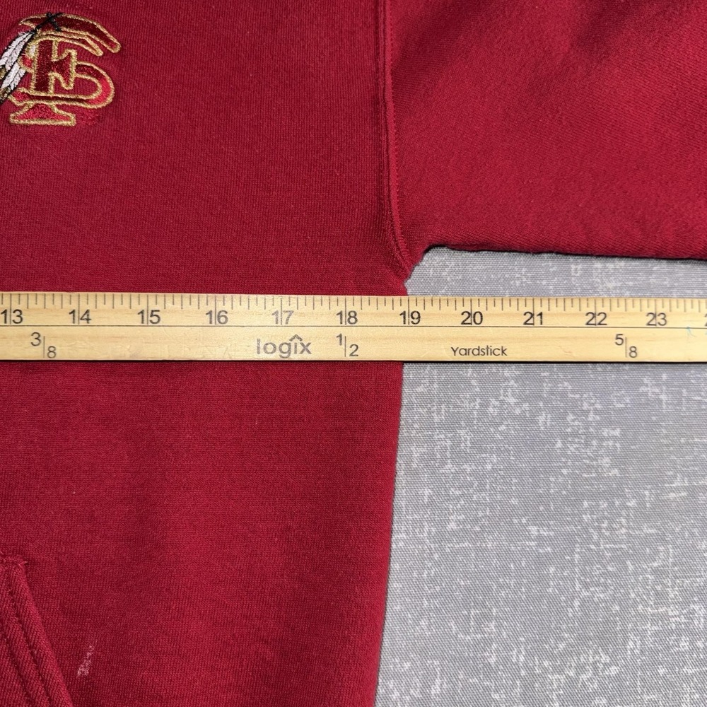 Vintage Russell Athletic Hoodie Youth XL Red Full Zip Fleece FS Logo Made USA - Picture 11 of 13